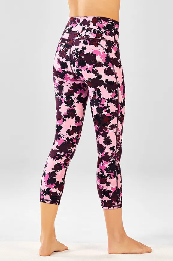 High-Waisted Printed PowerHold® Crop