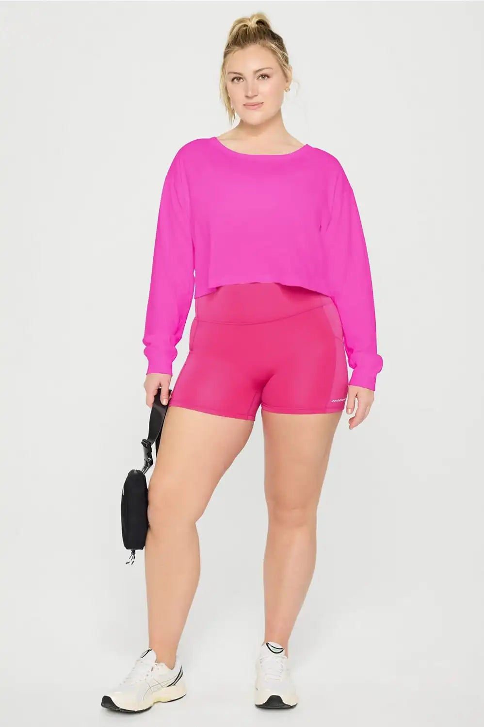 100% Cotton Cropped Boxy Long-Sleeve