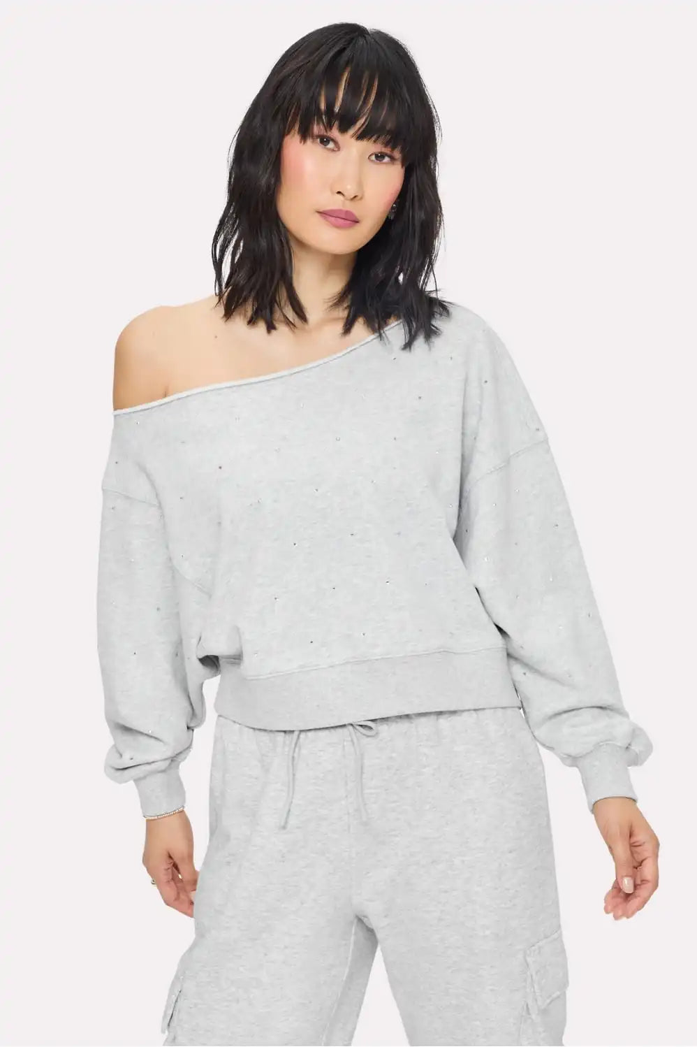 Bling Thing Off-The-Shoulder Sweatshirt