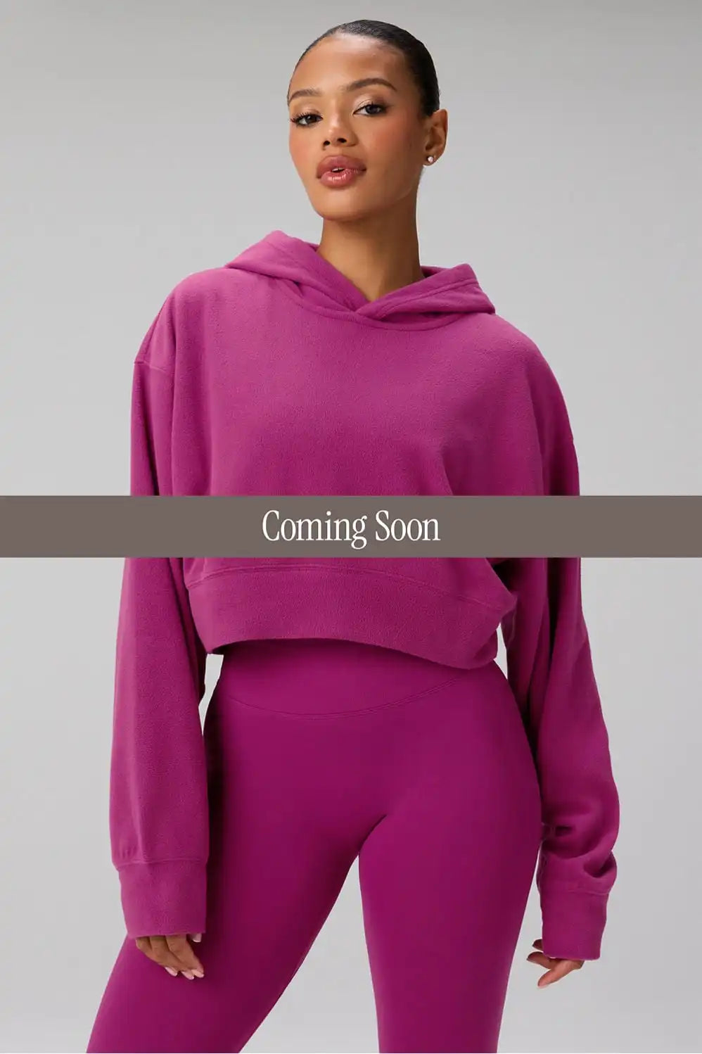 Polar Fleece Cropped Hoodie