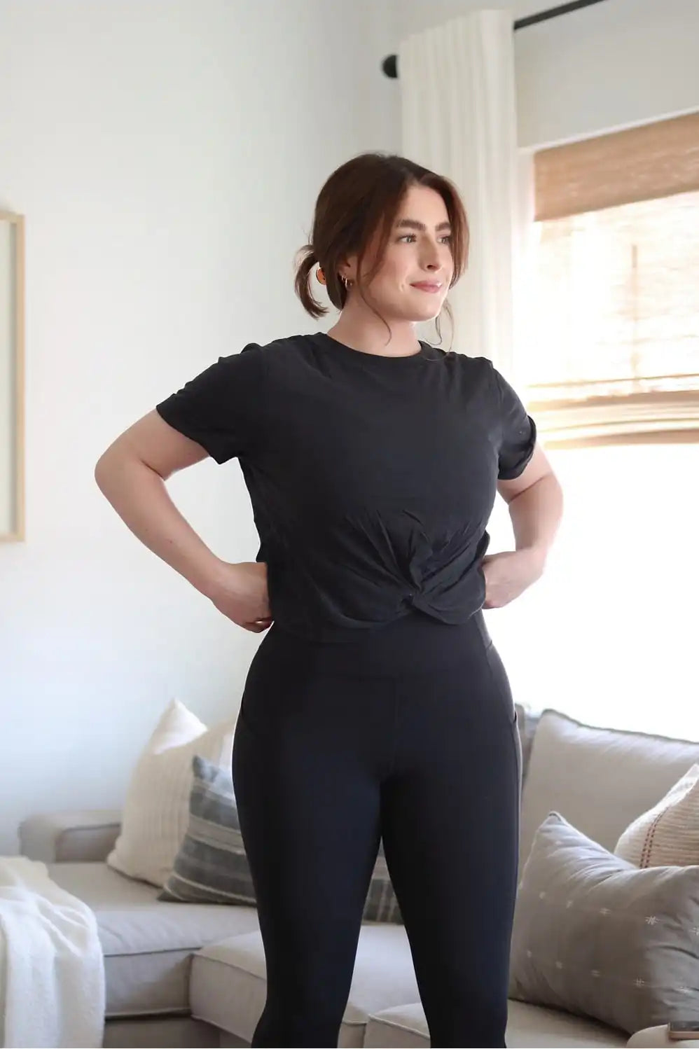 100% Cotton Front-Twist Tee