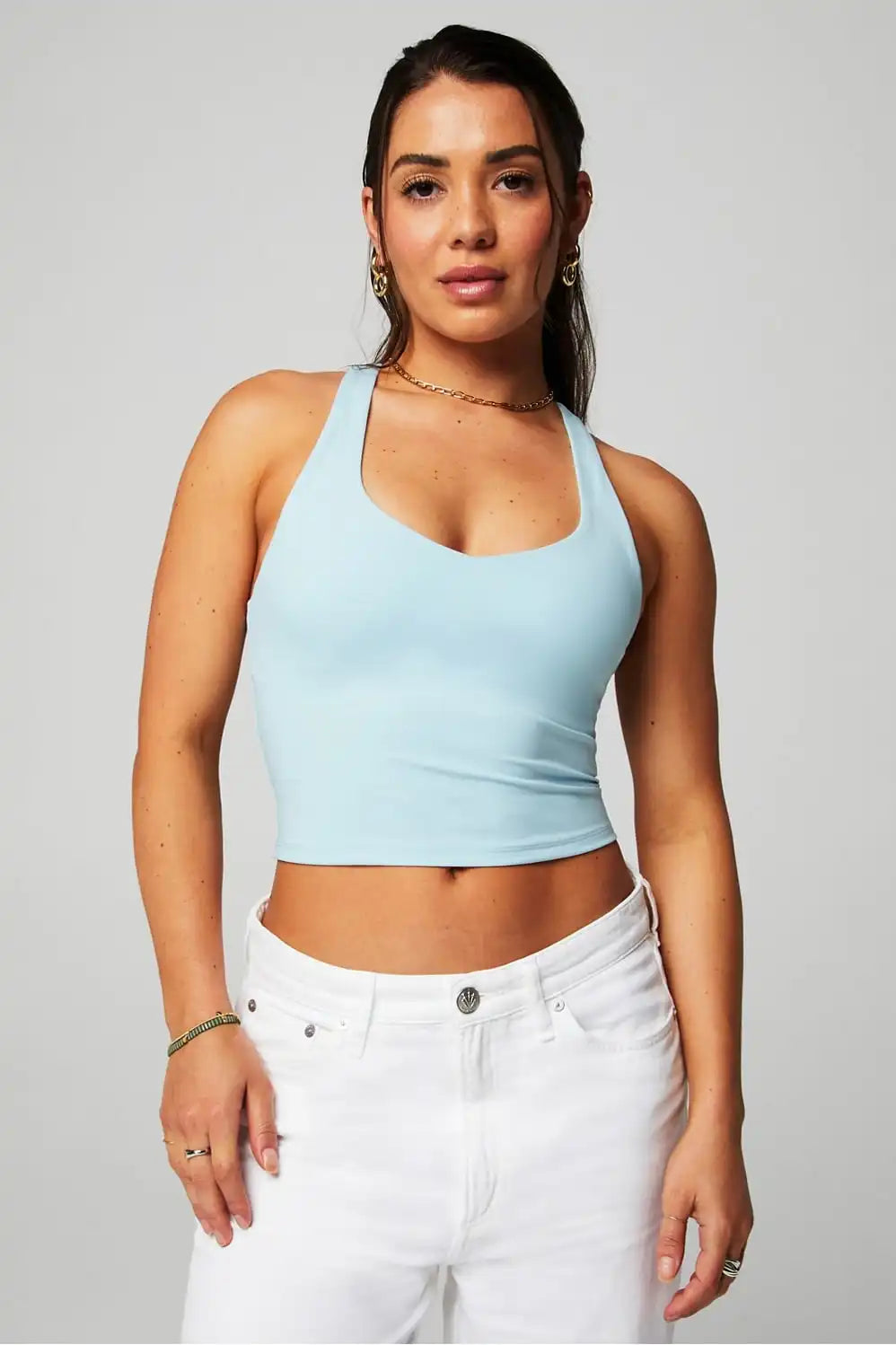 Anywhere Cropped Built-In Bra Tank