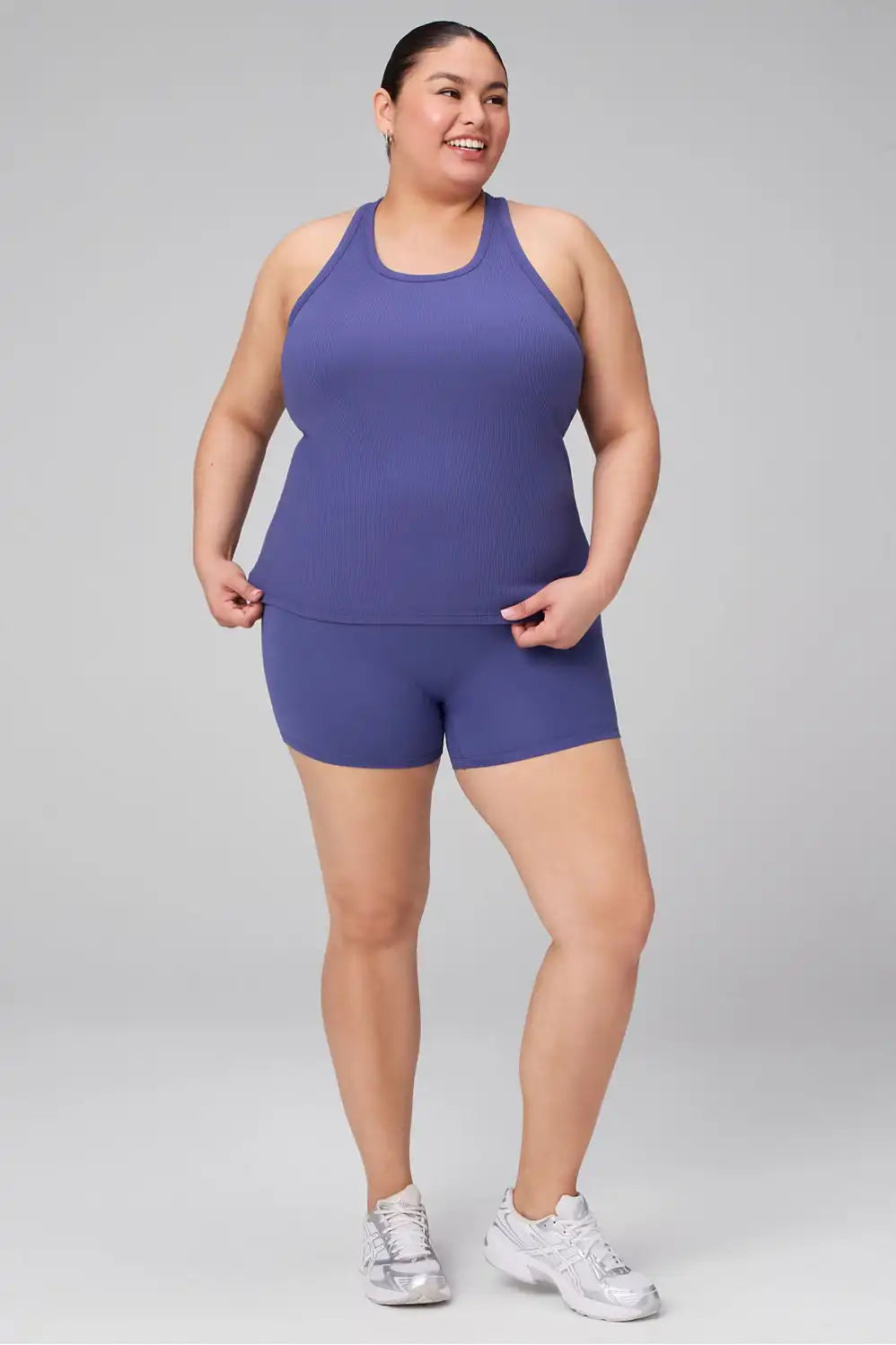 Modal Rib High Neck Built-In Bra Tank